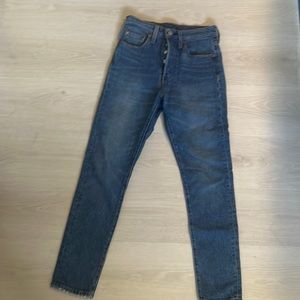 Levi's blue 501 skinny jeans 24x28